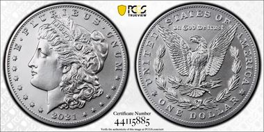 2021 $1 Morgan Dollar 100th Anniversary First Strike MS69