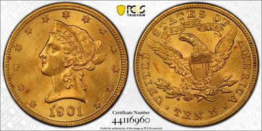 1901 $10 MS64