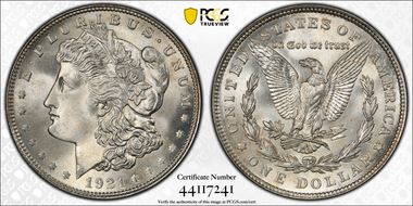 1921 $1 Morgan MS67