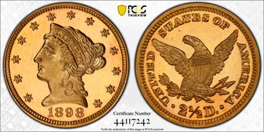 1898 $2.50 PR66CAM