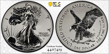 2021-S $1 Silver Eagle Rev PR - Type 2 Designer Edition PR69