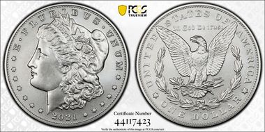 2021-S $1 Morgan Dollar 100th Anniversary First Strike MS70