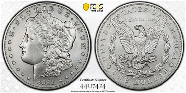 2021-S $1 Morgan Dollar 100th Anniversary First Strike MS70