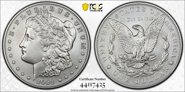 2021-S $1 Morgan Dollar 100th Anniversary First Strike MS70