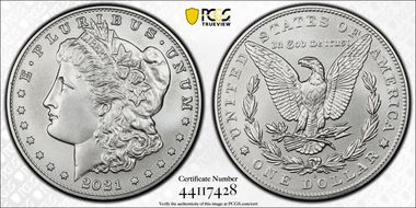 2021-D $1 Morgan Dollar 100th Anniversary First Strike MS70