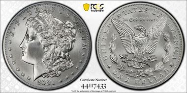 2021-O Privy $1 Morgan Dollar 100th Anniversary First Strike MS68