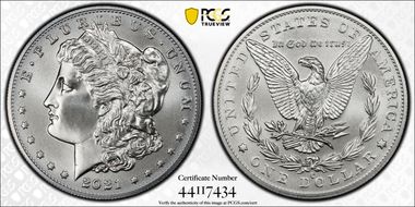 2021-O Privy $1 Morgan Dollar 100th Anniversary First Strike MS70