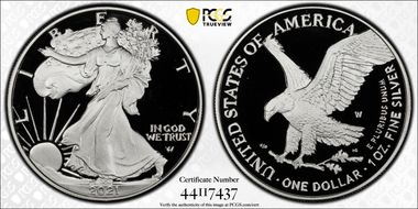 2021-W  $1 Silver Eagle - Type 2 PR69DCAM