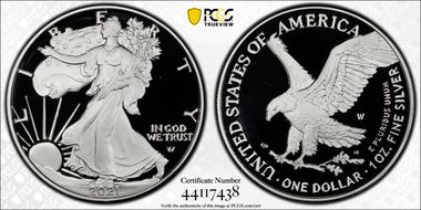2021-W  $1 Silver Eagle - Type 2 PR70DCAM