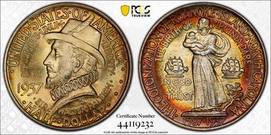 1937 50C Roanoke MS66