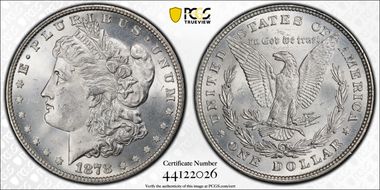 1878 8TF $1 VAM 7, Tripled E MS64