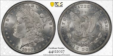 1880 $1 VAM 11, Checkmark MS65