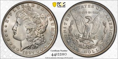 1897 $1 AU58