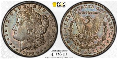 1890-CC $1 Tailbar XF45