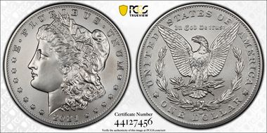2021-CC Privy $1 Morgan Dollar 100th Anniversary First Strike MS70