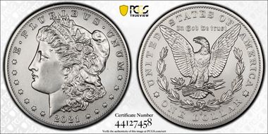 2021-O Privy $1 Morgan Dollar 100th Anniversary First Strike MS70