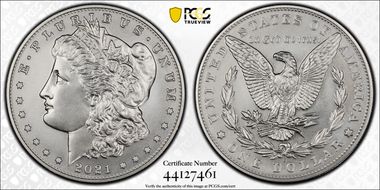 2021-S $1 Morgan Dollar 100th Anniversary First Strike MS70