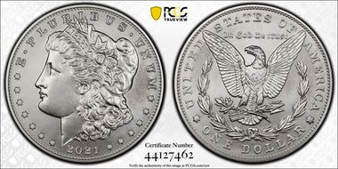 2021-S $1 Morgan Dollar 100th Anniversary First Strike MS70