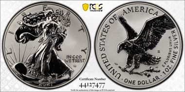 2021-S $1 Silver Eagle Rev PR - Type 2 Designer Edition - First Strike PR69