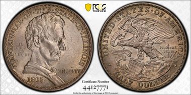 1918 50C Lincoln-Illinois AU58