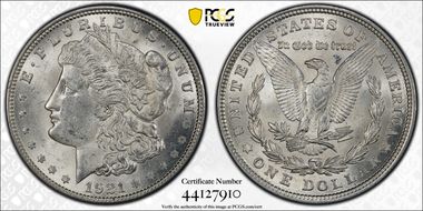 1921 $1 Morgan MS62