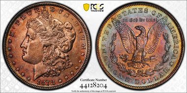 1878 7/8TF $1 VAM 33, Doubled Legs N1