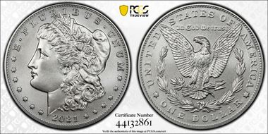 2021 $1 Morgan Dollar 100th Anniversary First Strike MS70