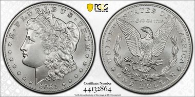 2021-D $1 Morgan Dollar 100th Anniversary First Strike MS70