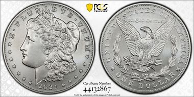 2021-S $1 Morgan Dollar 100th Anniversary First Strike MS70