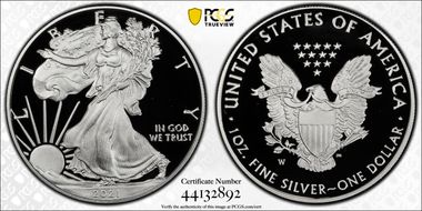 2021-W  $1 Silver Eagle - Type 1 Limited Edition Proof Set - First Strike PR70DCAM