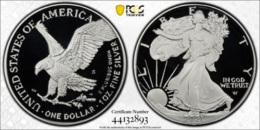 2021-S $1 Silver Eagle - Type 2 Limited Edition Proof Set - First Strike PR70DCAM