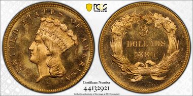 1880 $3 MS65PL
