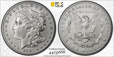 2021-O Privy $1 Morgan Dollar 100th Anniversary First Strike MS70