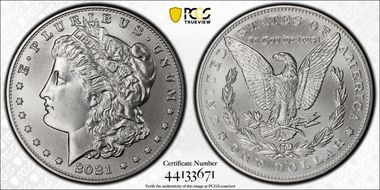 2021-D $1 Morgan Dollar 100th Anniversary First Strike MS70