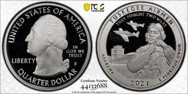 2021-S 25C Tuskegee Airmen NP- Silver Limited Edition Proof Set - First Strike PR69DCAM