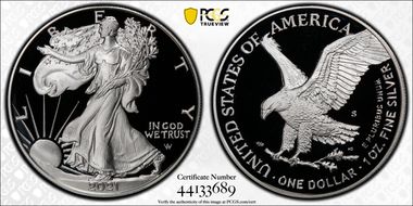 2021-S $1 Silver Eagle - Type 2 Limited Edition Proof Set - First Strike PR69DCAM
