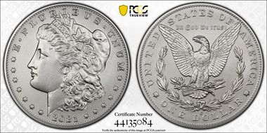 2021-O Privy $1 Morgan Dollar 100th Anniversary MS70