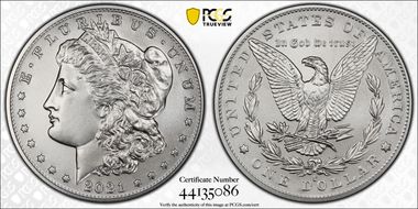 2021-O Privy $1 Morgan Dollar 100th Anniversary MS70
