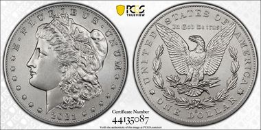 2021-O Privy $1 Morgan Dollar 100th Anniversary MS70