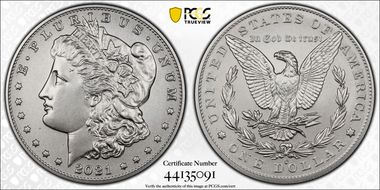 2021-O Privy $1 Morgan Dollar 100th Anniversary MS70