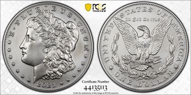 2021-CC Privy $1 Morgan Dollar 100th Anniversary MS69