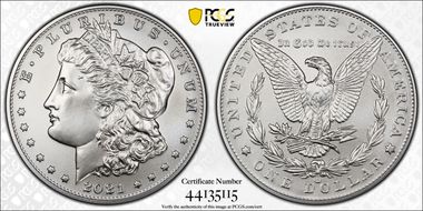 2021-CC Privy $1 Morgan Dollar 100th Anniversary MS69