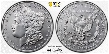 2021-S $1 Morgan Dollar 100th Anniversary First Strike MS70