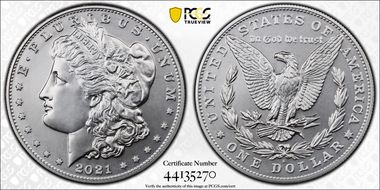 2021-S $1 Morgan Dollar 100th Anniversary First Strike MS70