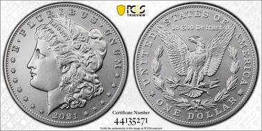 2021-S $1 Morgan Dollar 100th Anniversary First Strike MS70