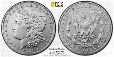 2021-S $1 Morgan Dollar 100th Anniversary First Strike MS70
