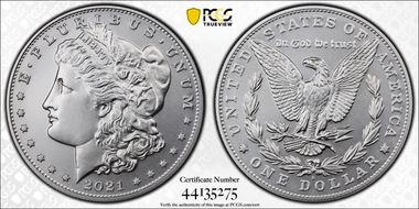 2021-S $1 Morgan Dollar 100th Anniversary First Strike MS70
