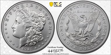 2021-S $1 Morgan Dollar 100th Anniversary First Strike MS70