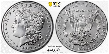 2021-O Privy $1 Morgan Dollar 100th Anniversary First Strike MS70