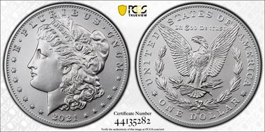 2021-O Privy $1 Morgan Dollar 100th Anniversary First Strike MS70